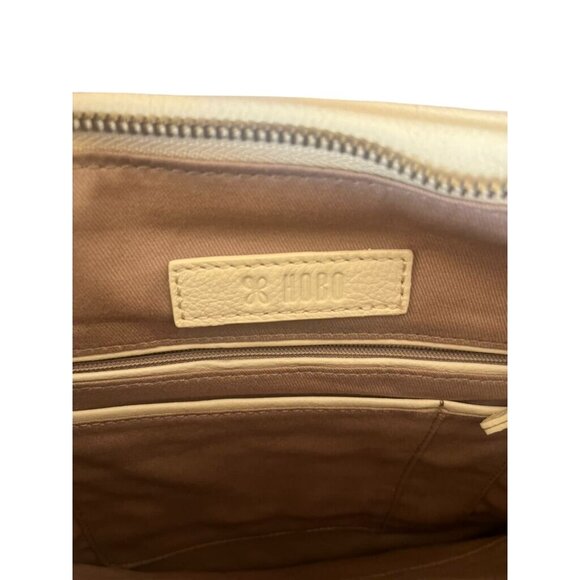 Hobo Merge Weave Crossbody Bag Beige Leather  Boho - Picture 5 of 6